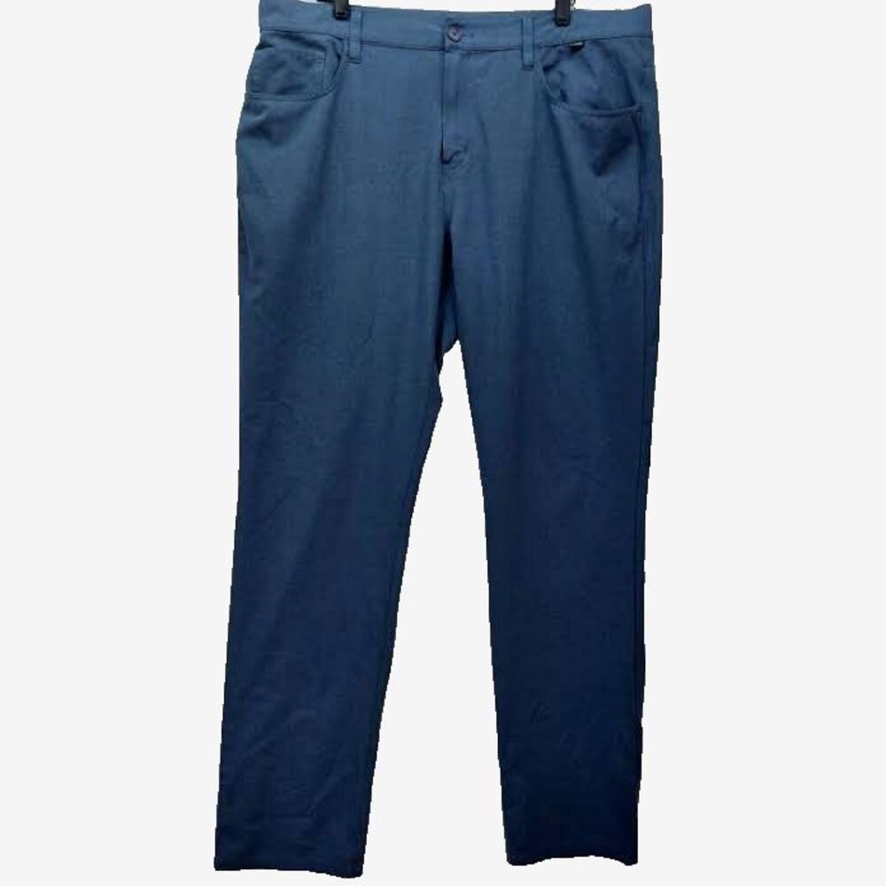 Travis Mathew Pants Mens 38x33 Blue Open To Close Lightweight Stretch Golf Chino